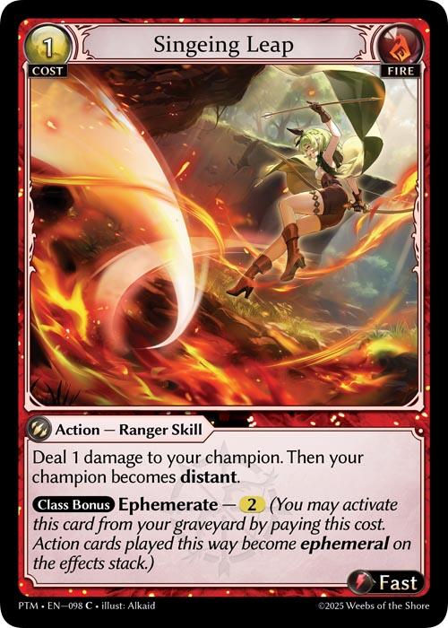 Singeing Leap (Curio Foil) (098) [Phantom Monarchs]