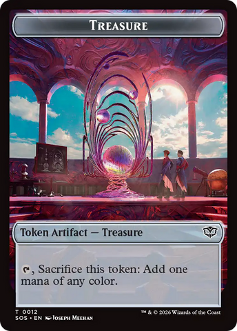 Elemental (0002) // Treasure Double-Sided Token [Secrets of Strixhaven Tokens]
